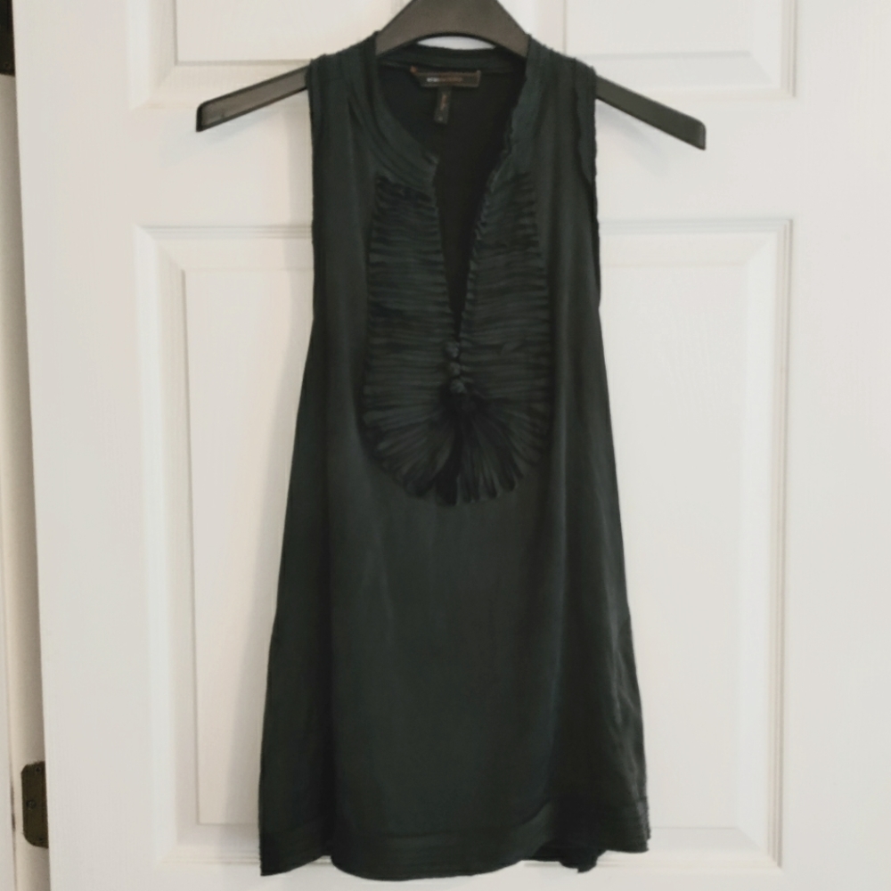 BCBGMAXAZRIA Misses size M sleeveless racerback tank silk tunic